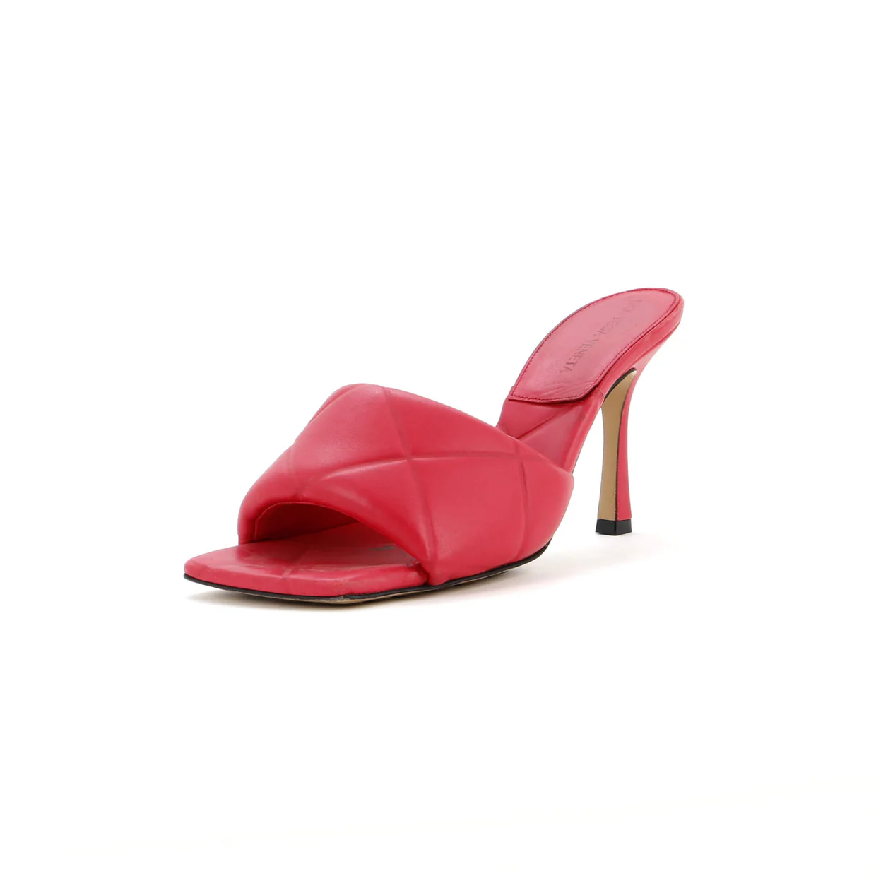 Women's The Padded Heeled Sandals Quilted Leather - Deep Luxury