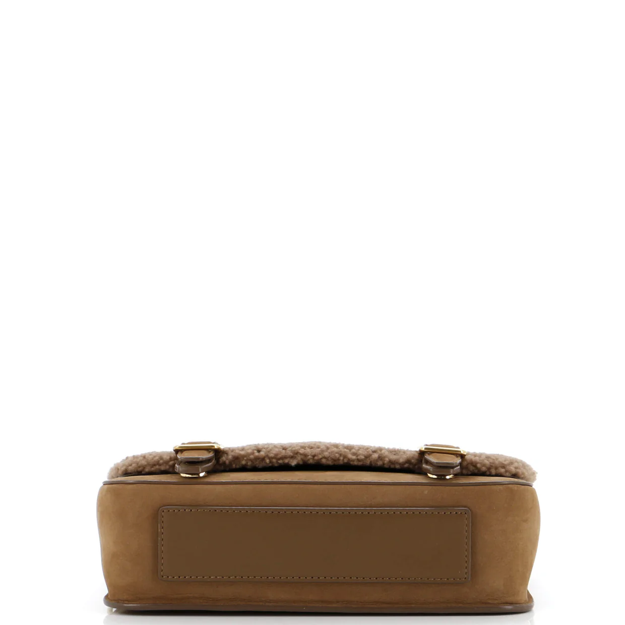 Schoolbag Satchel Shearling with Suede Mini - Deep Luxury