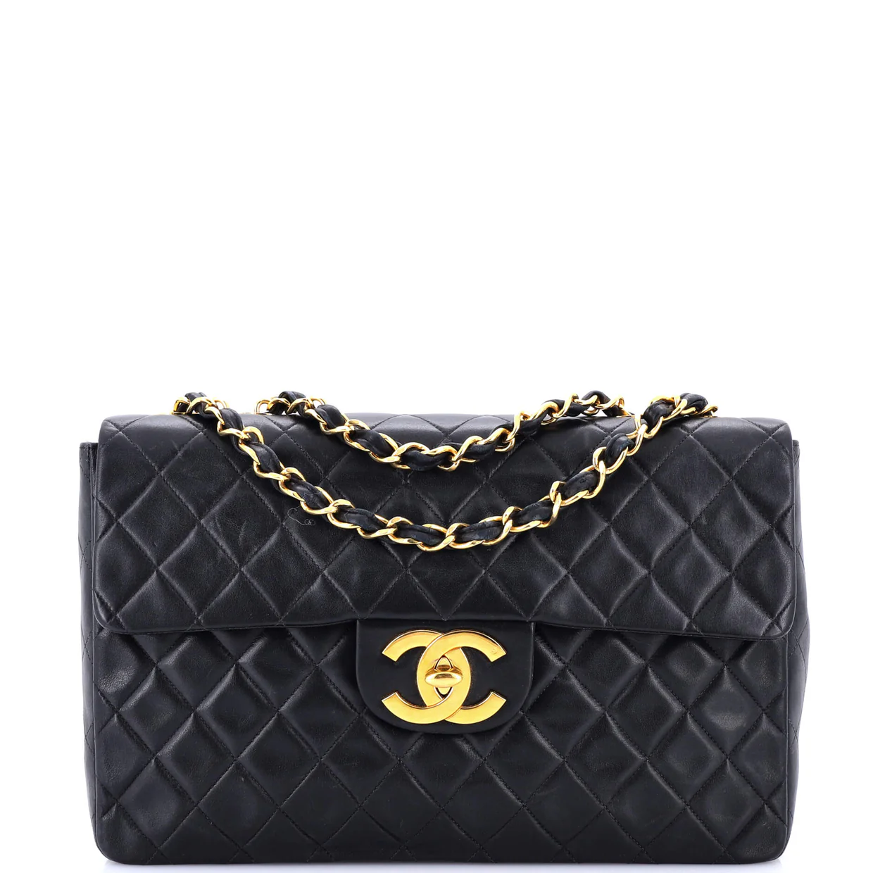 Vintage Classic Single Flap Bag Quilted Lambskin Maxi - Deep Luxury