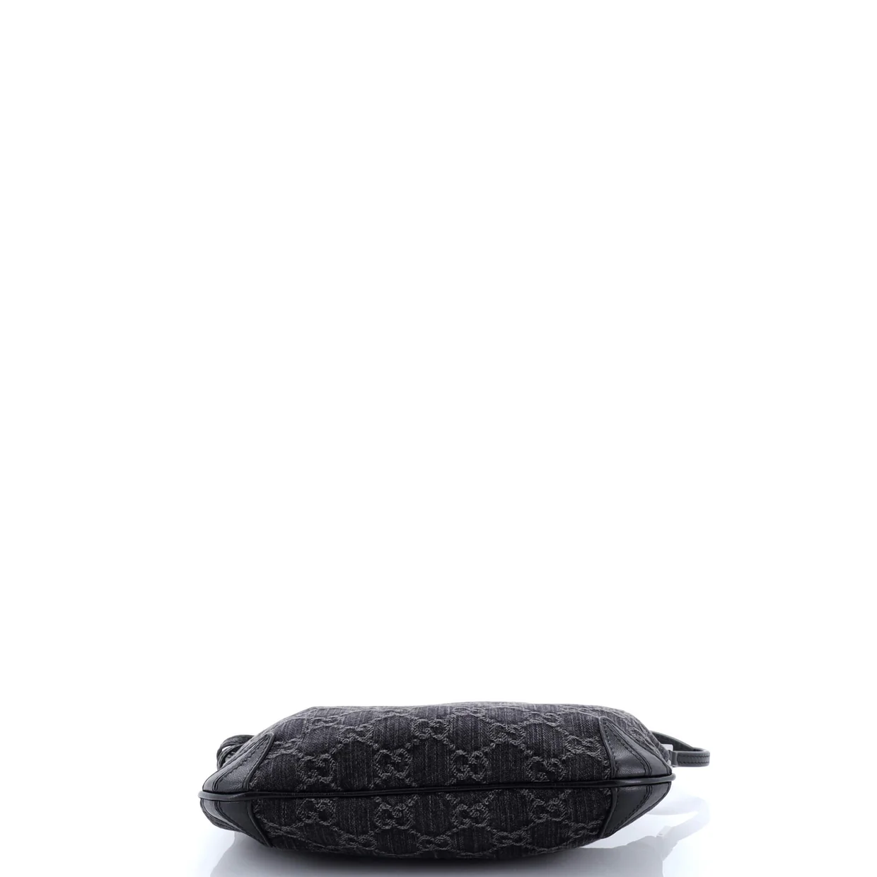 Horsebit Slim Shoulder Bag GG Denim with Leather Small - Deep Luxury