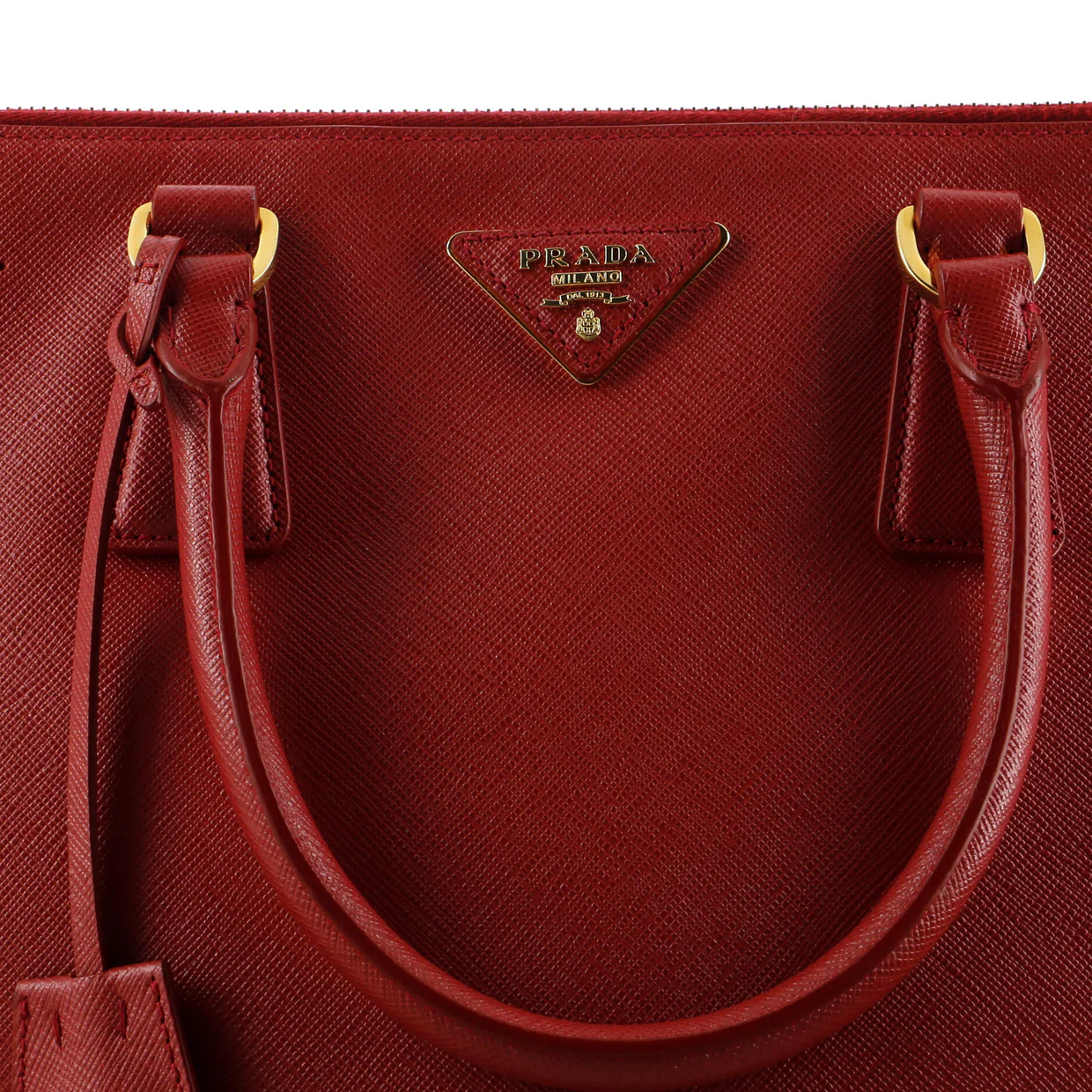 Double Zip Lux Tote Saffiano Leather Large - Deep Luxury