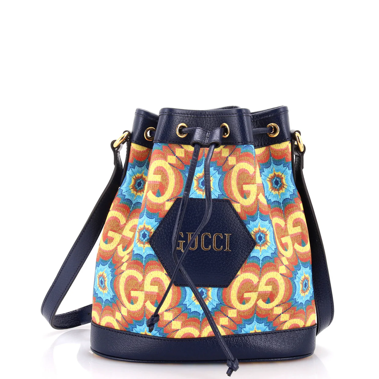 Aria 100th Anniversary Bucket Bag Kaleidoscope Print GG Coated Canvas - Deep Luxury