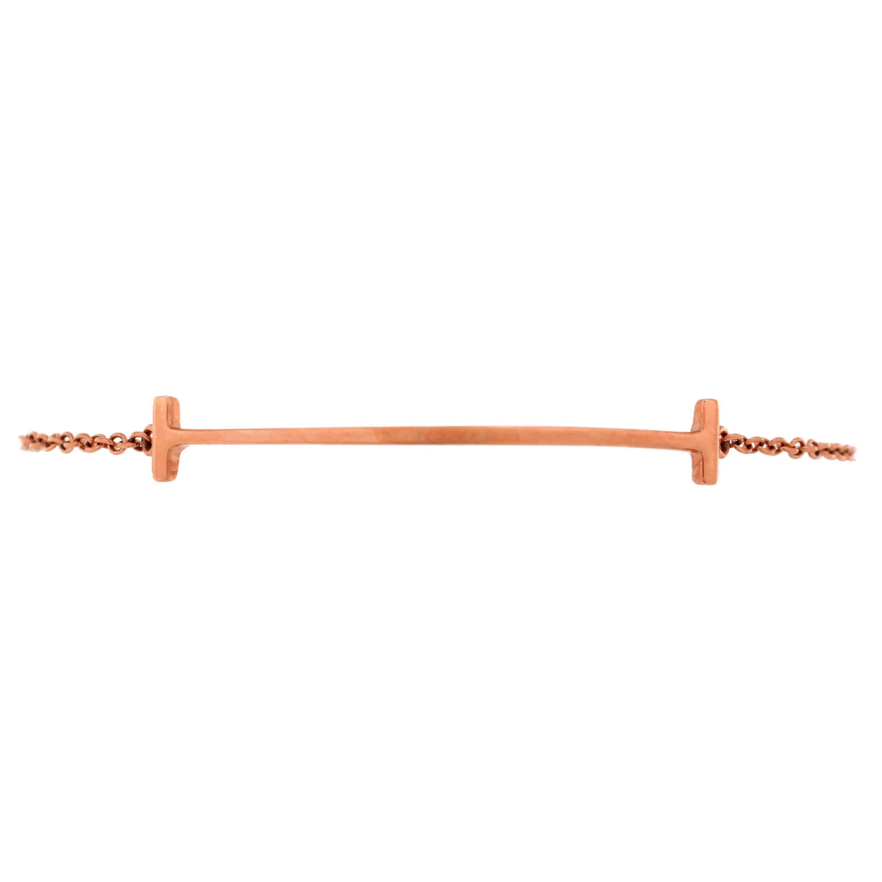 T Smile Chain Bracelet 18K Rose Gold Medium - Deep Luxury