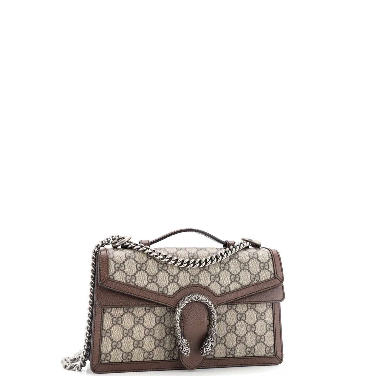 Dionysus Top Handle Chain Bag GG Coated Canvas Small - Deep Luxury