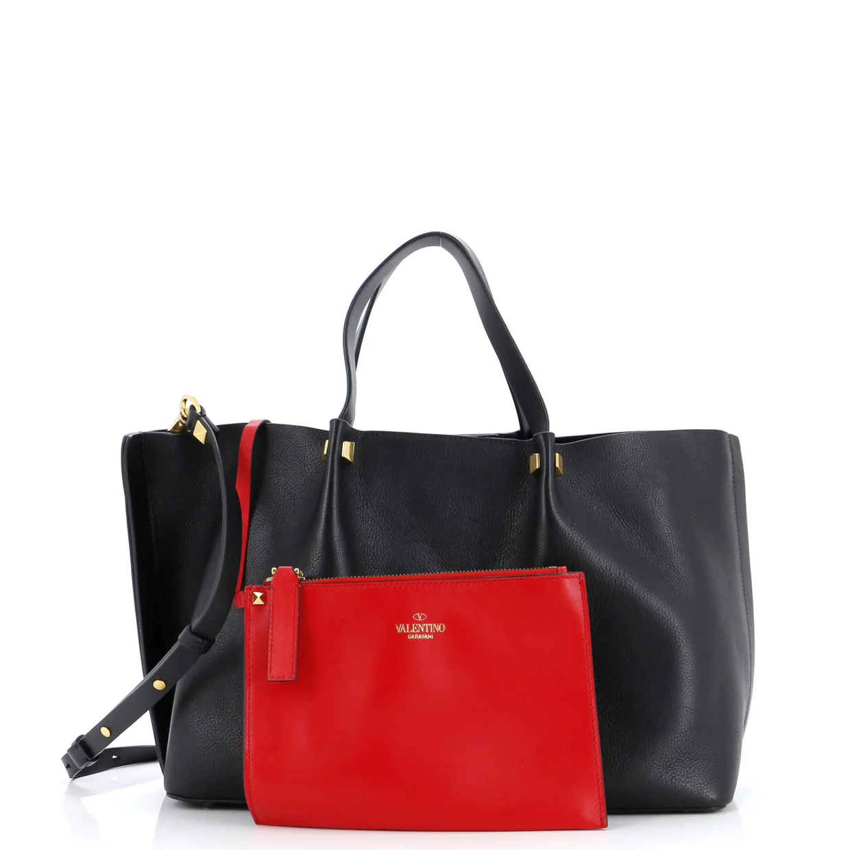 VLogo Escape Tote Leather Medium - Deep Luxury