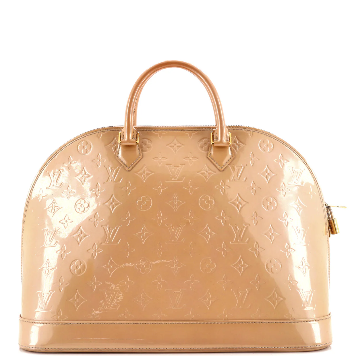 Alma Handbag Monogram Vernis GM - Deep Luxury