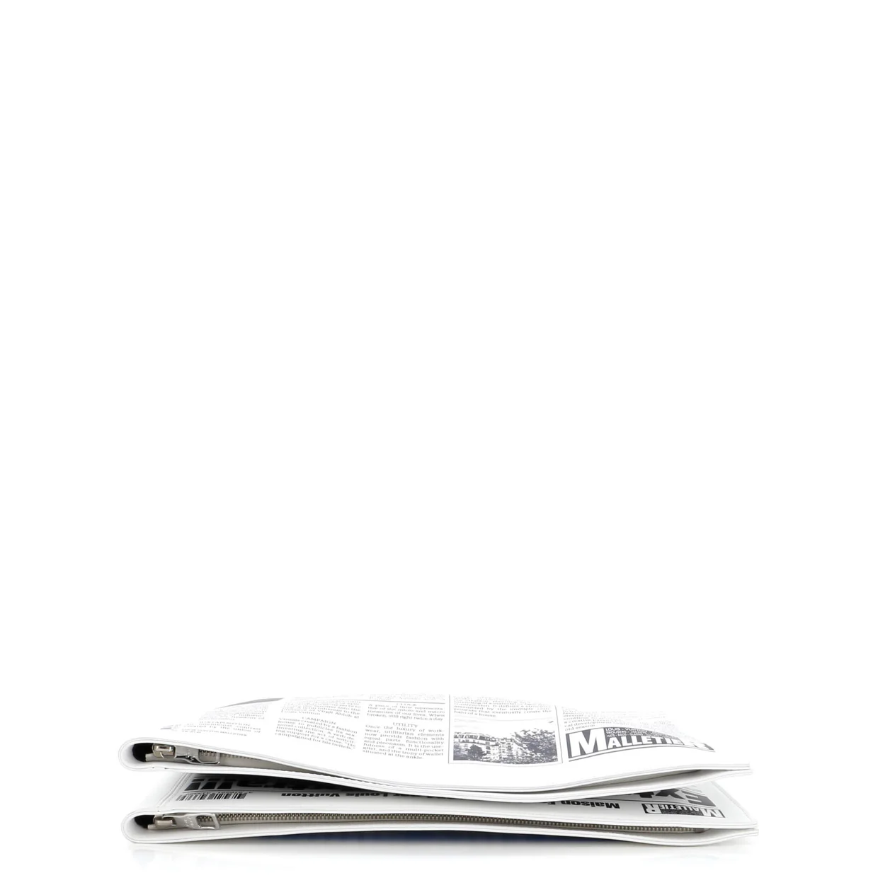 Newspaper Pouch Printed Leather - Deep Luxury