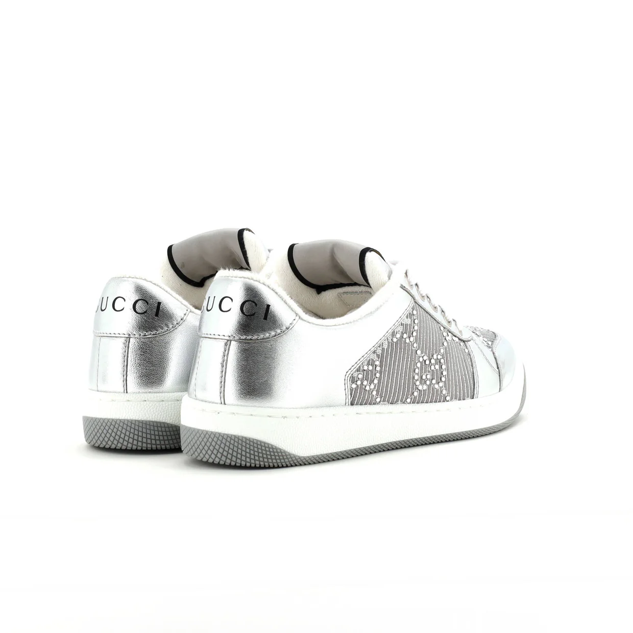 Screener Sneakers Leather with Crystals - Deep Luxury