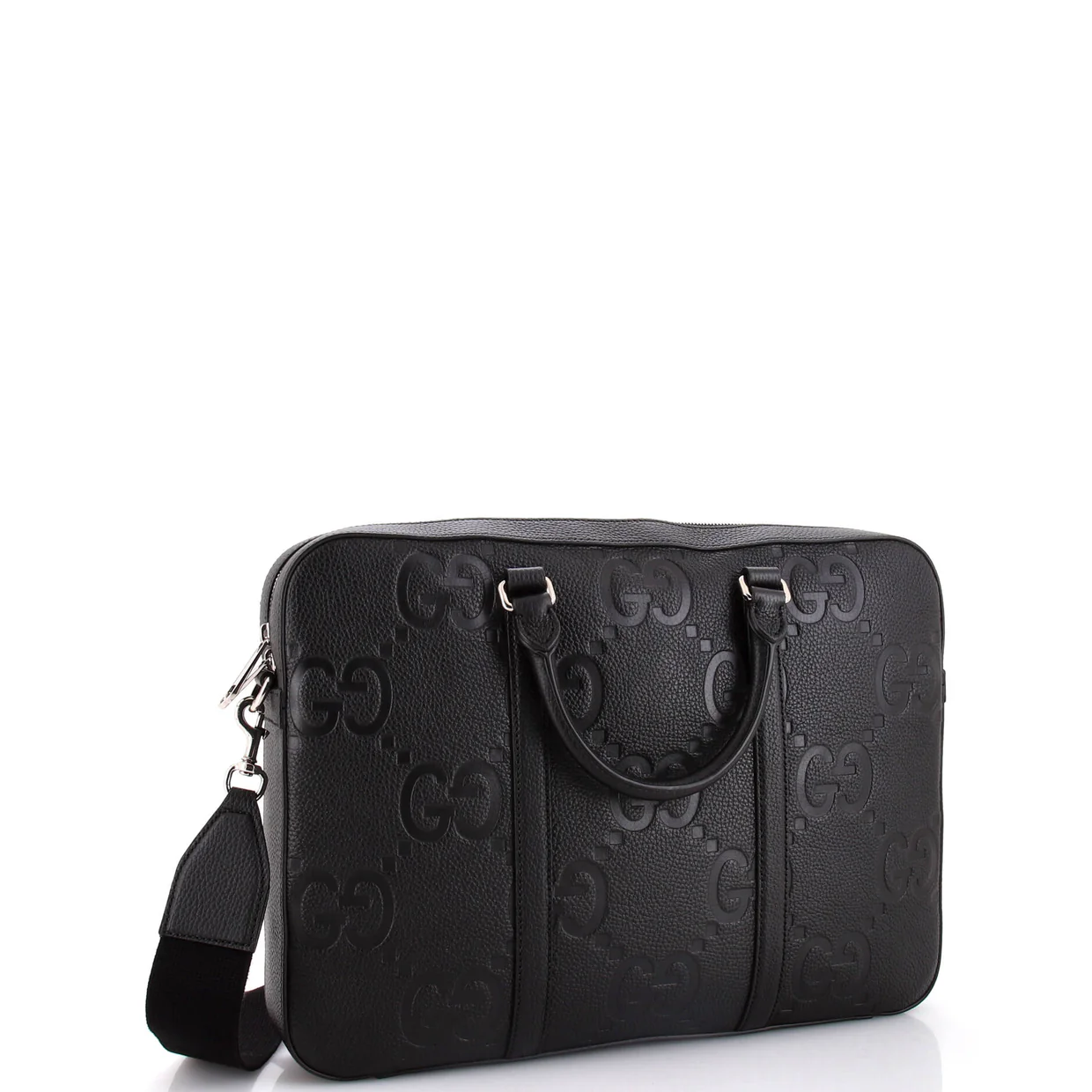 Convertible Briefcase Jumbo GG Embossed Leather - Deep Luxury