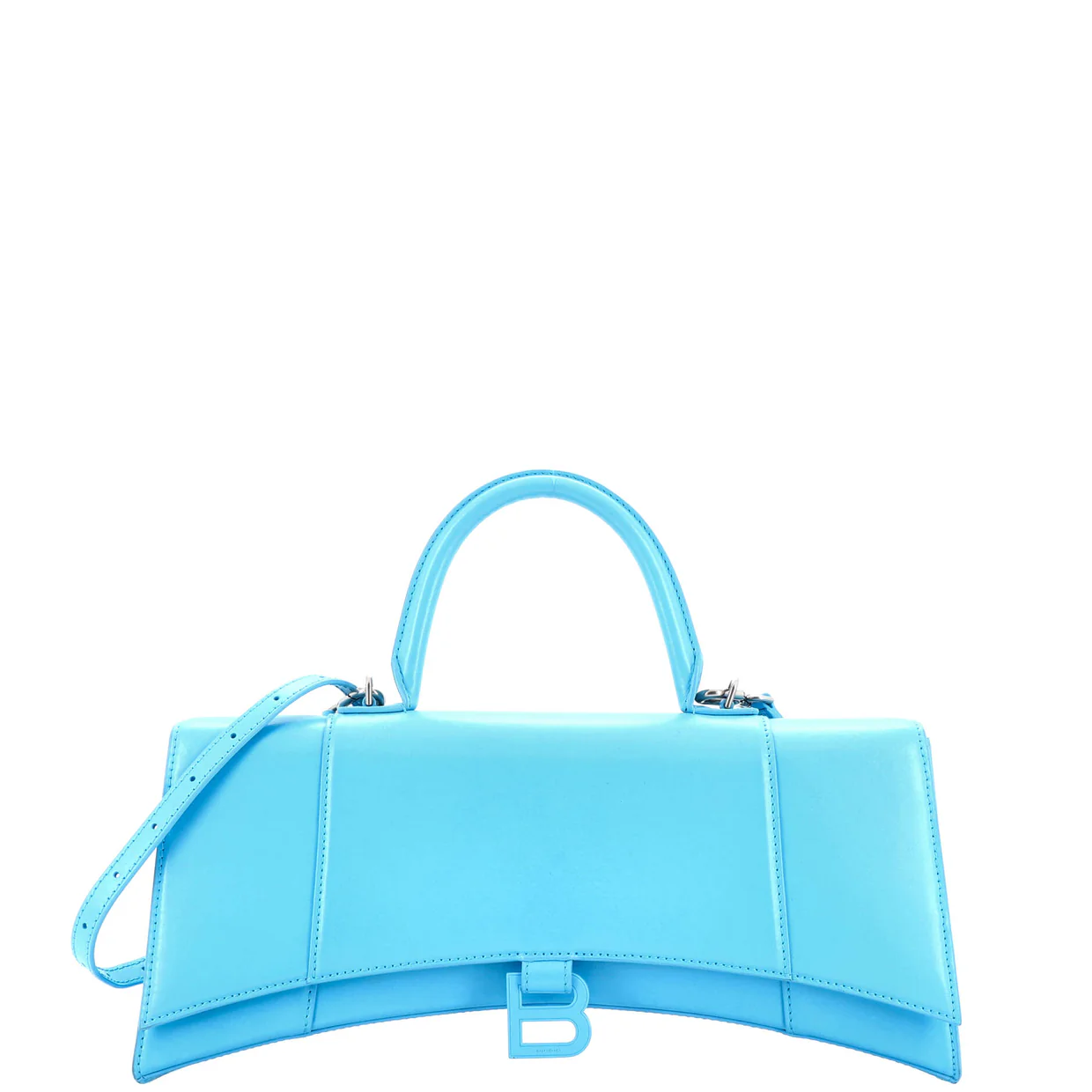 Hourglass Stretch Top Handle Bag Leather - Deep Luxury