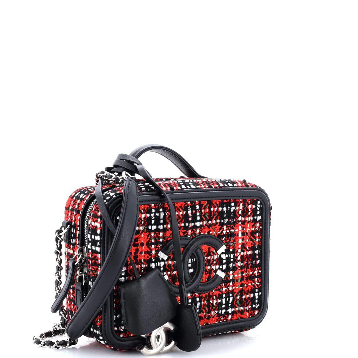 Filigree Vanity Case Quilted Tweed Small - Deep Luxury