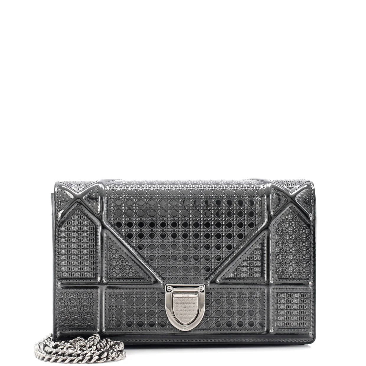 Diorama Wallet on Chain Cannage Embossed Calfskin - Deep Luxury