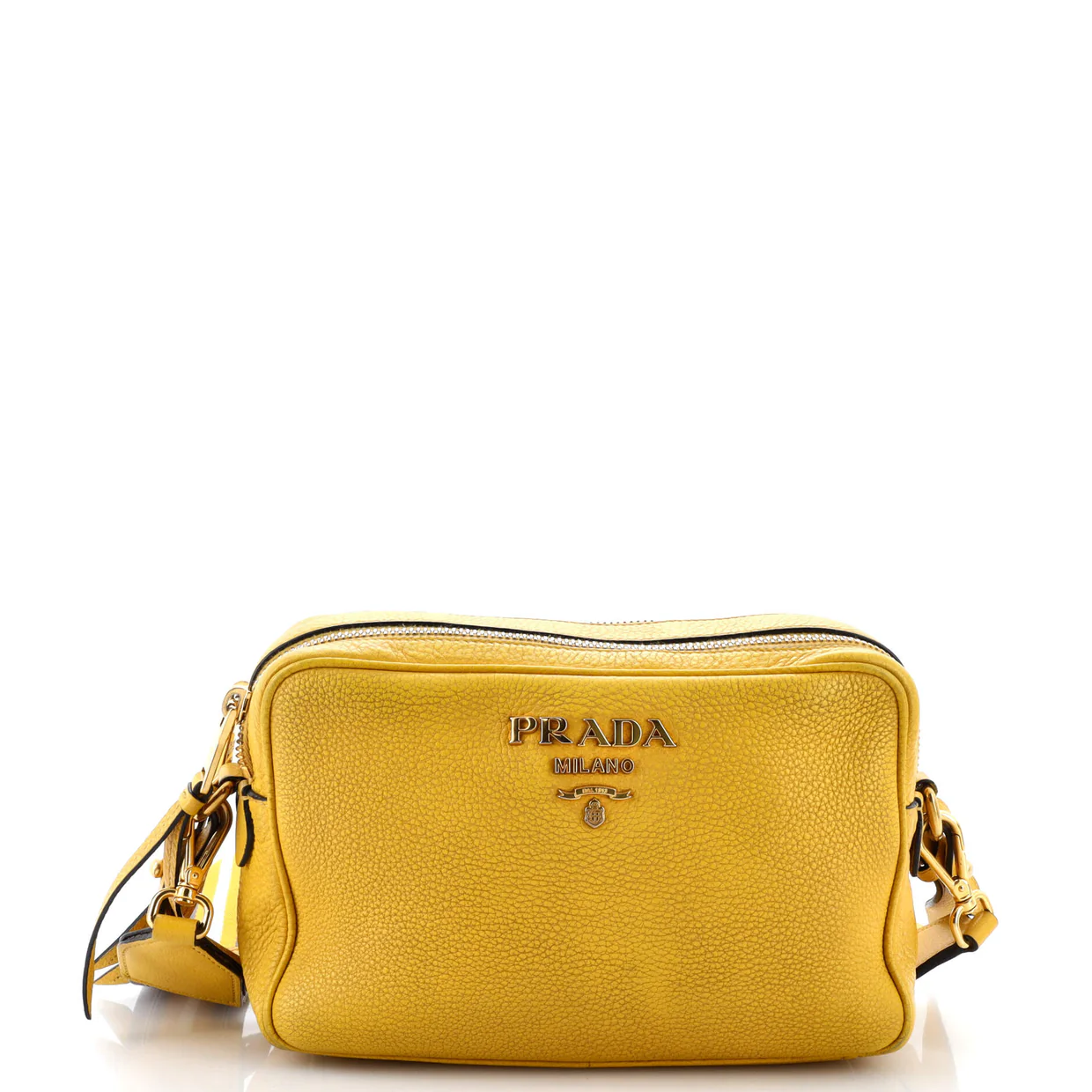 Double Zip Camera Bag Vitello Daino - Deep Luxury