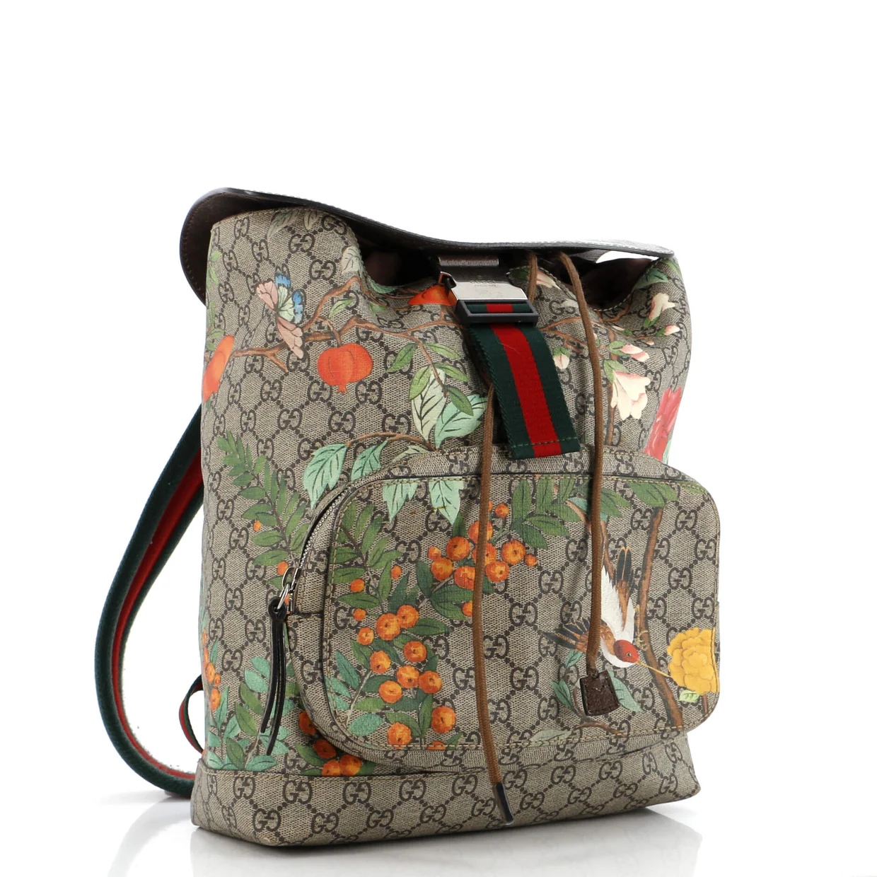 Buckle Backpack Tian Print GG Coated Canvas Medium - Deep Luxury