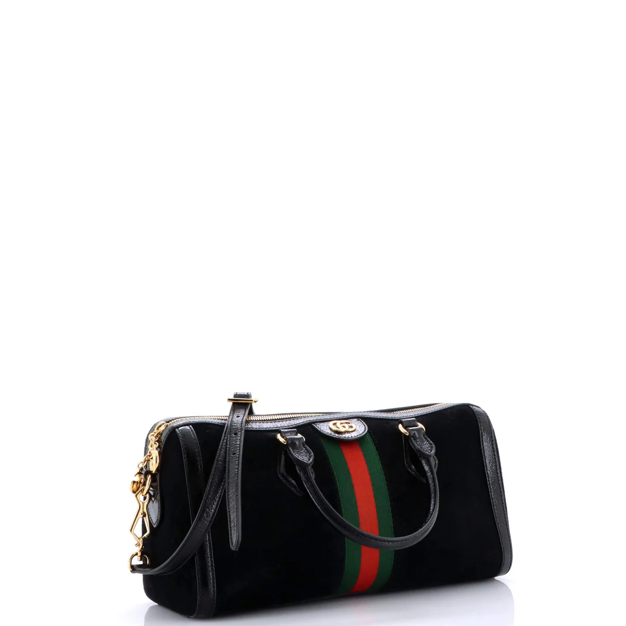 Ophidia Boston Bag Suede Medium - Deep Luxury