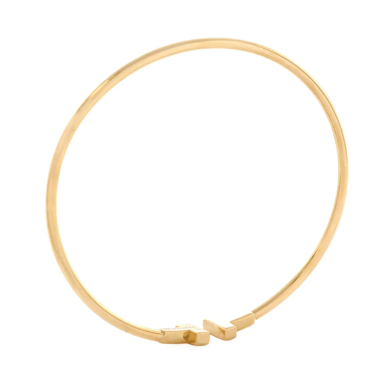 T Wire Bracelet 18K Yellow Gold Narrow - Deep Luxury