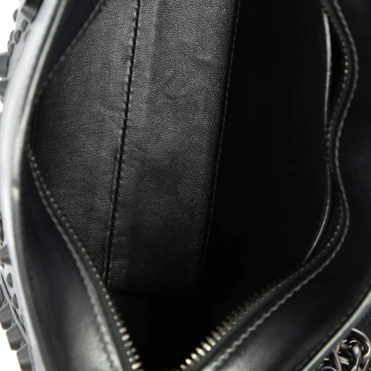 Esplanade Crossbody Bag Studded Saffiano and City Calf Small - Deep Luxury