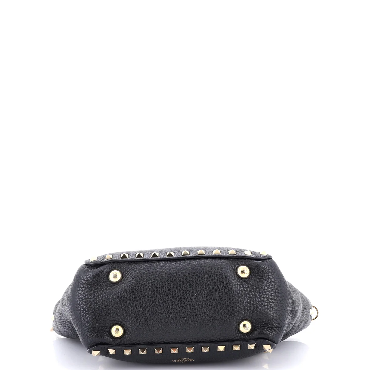 Rockstud Tote Pebbled Leather Mini - Deep Luxury
