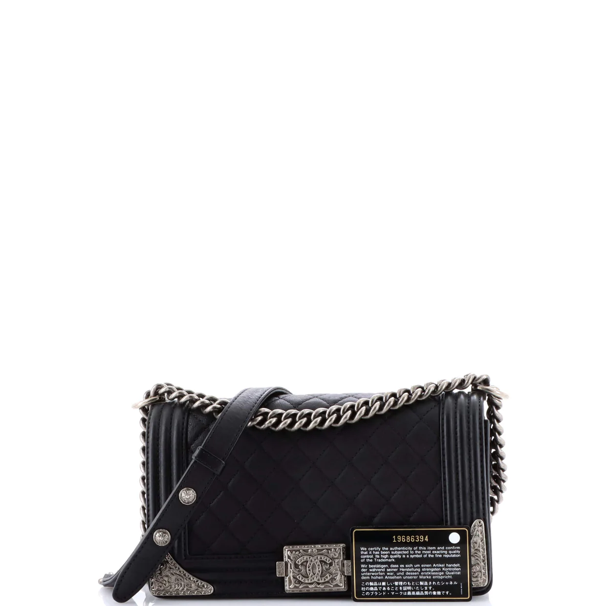 Paris-Dallas Boy Flap Bag Quilted Calfskin with Metal Adornments Old Medium - Deep Luxury