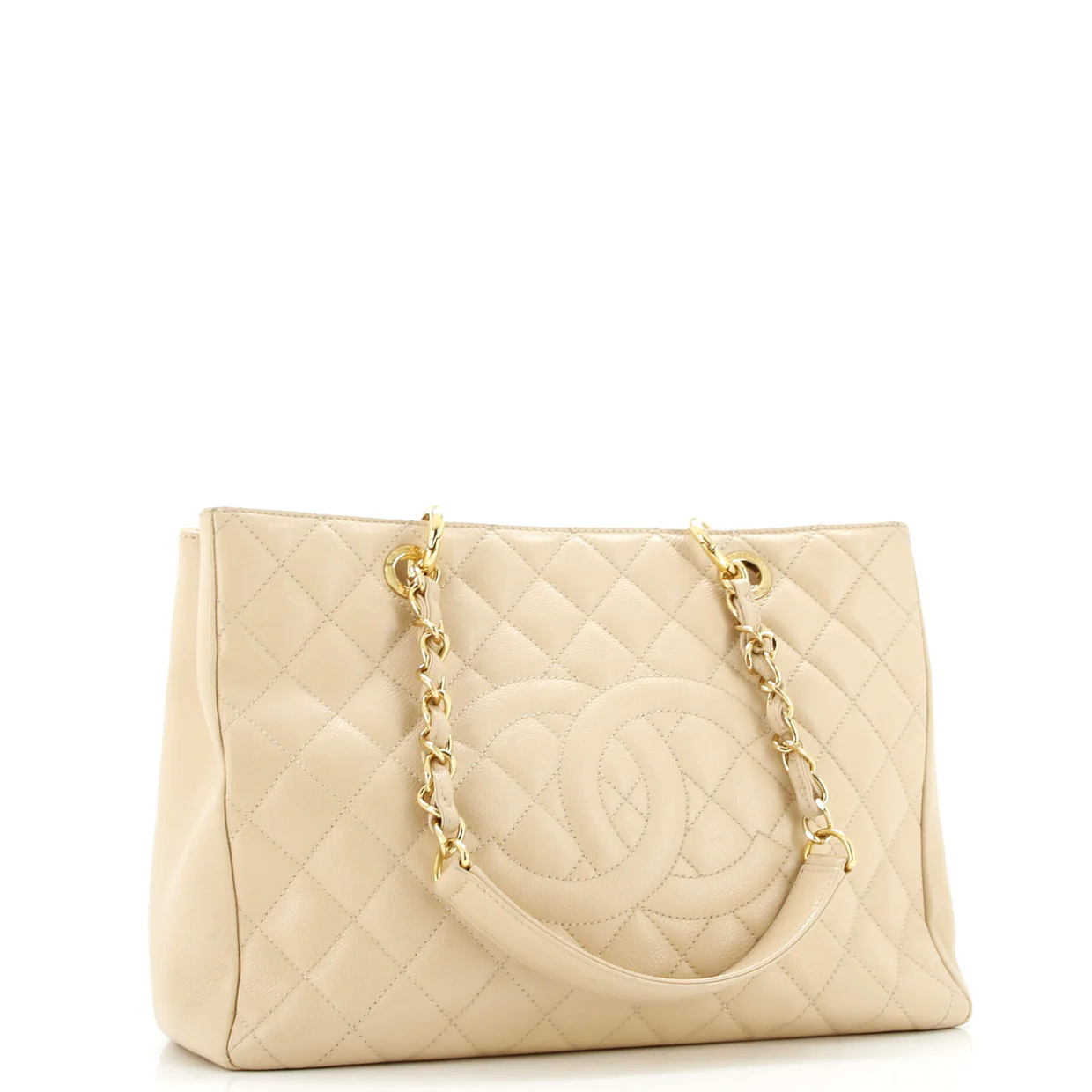 Grand Shopping Tote Quilted Caviar - Deep Luxury