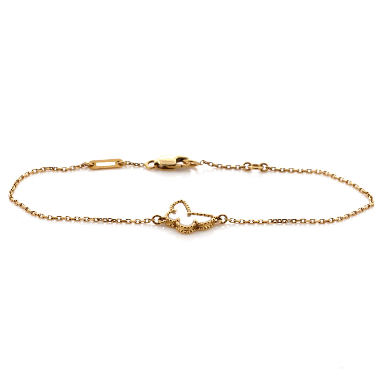 Sweet Alhambra Butterfly Bracelet 18K Yellow Gold and Mother of Pearl - Deep Luxury
