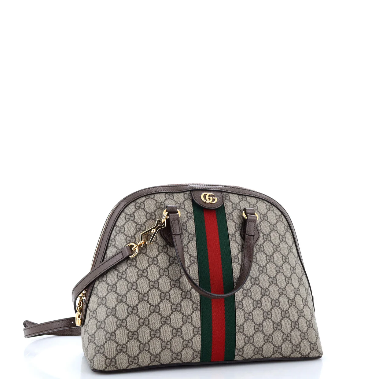 Ophidia Dome Top Handle Bag GG Coated Canvas Medium - Deep Luxury