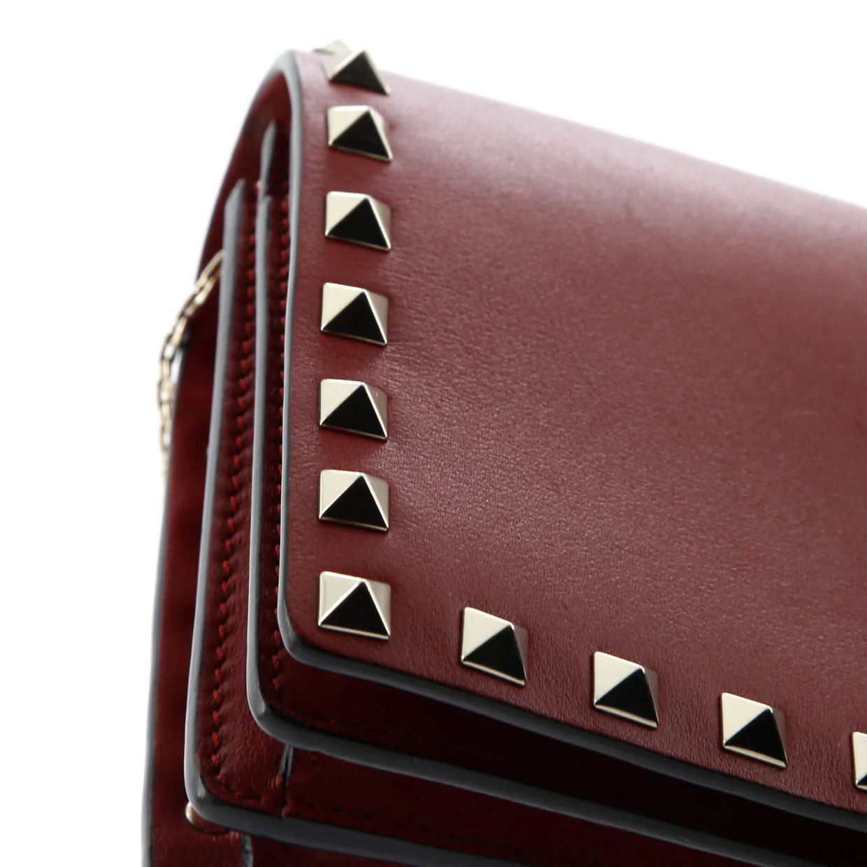 Rockstud Pouch Crossbody Bag Leather Mini - Deep Luxury