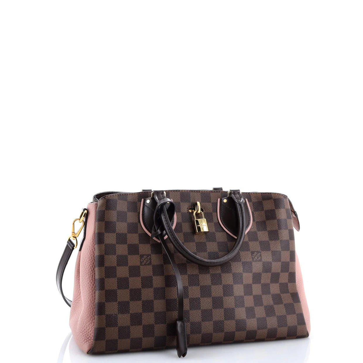 Normandy Handbag Damier and Leather - Deep Luxury