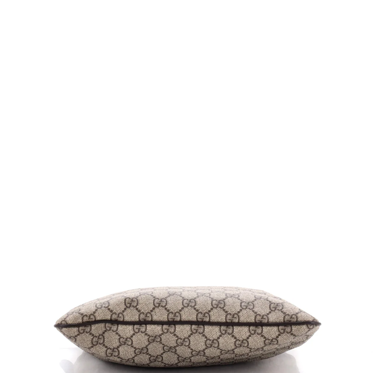 Front Zip Flat Messenger Bag GG Coated Canvas Medium - Deep Luxury