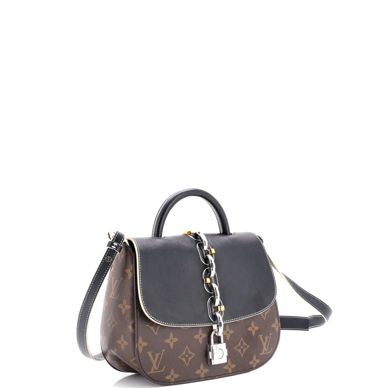 Chain It Handbag Monogram Canvas with Leather PM - Deep Luxury