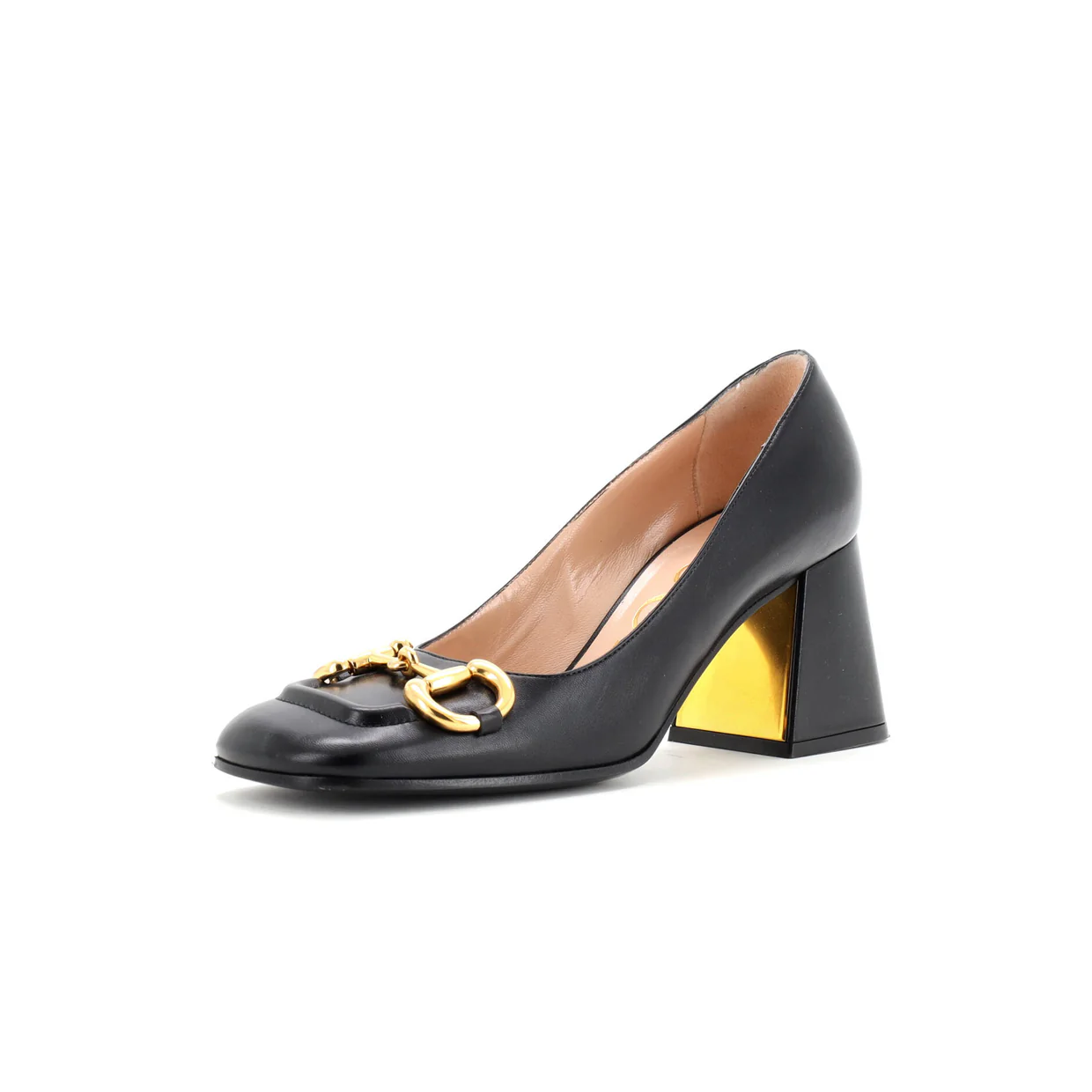 Women's Horsebit Mid-Heel Pumps Leather - Deep Luxury