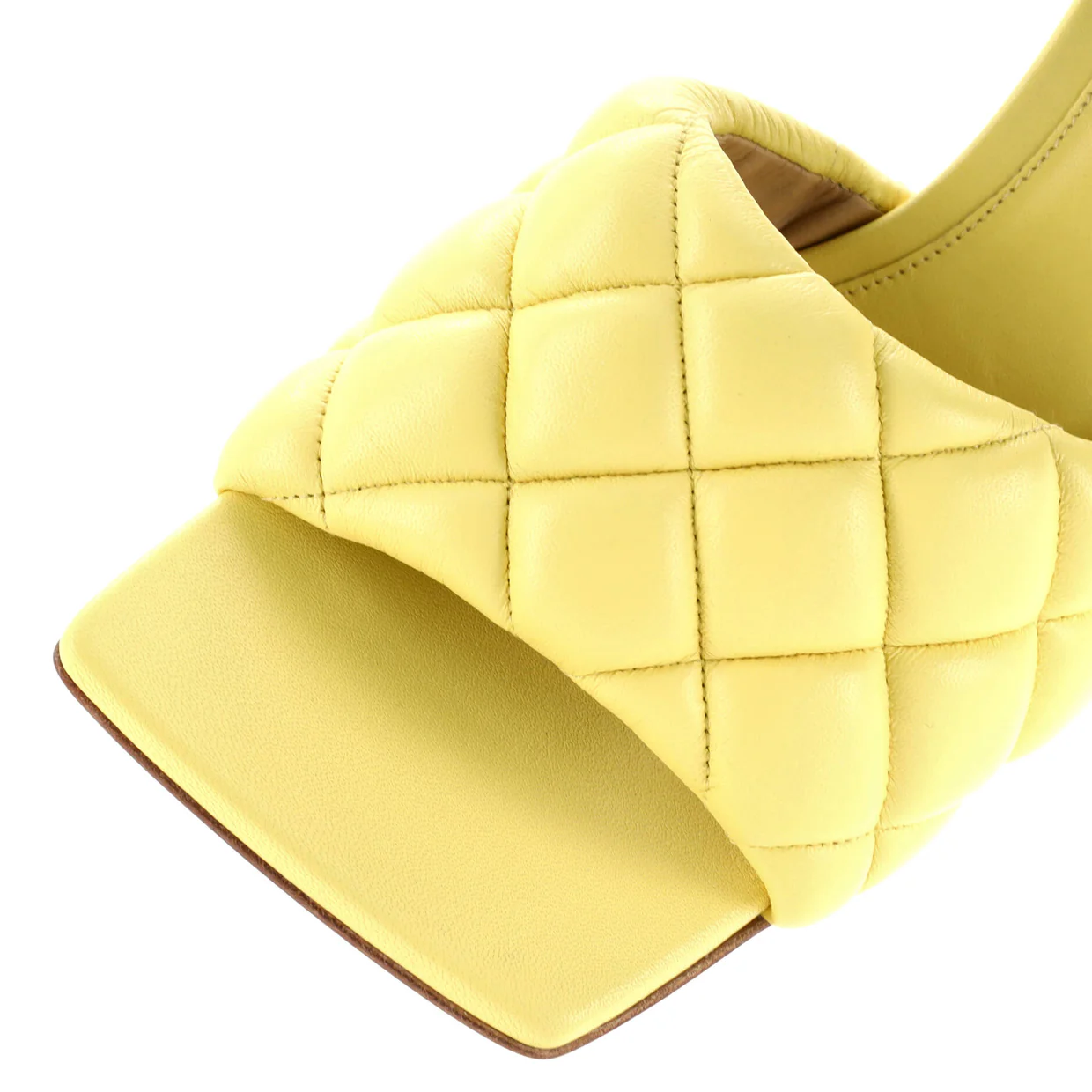 Women's The Padded Heeled Sandals Quilted Leather - Deep Luxury