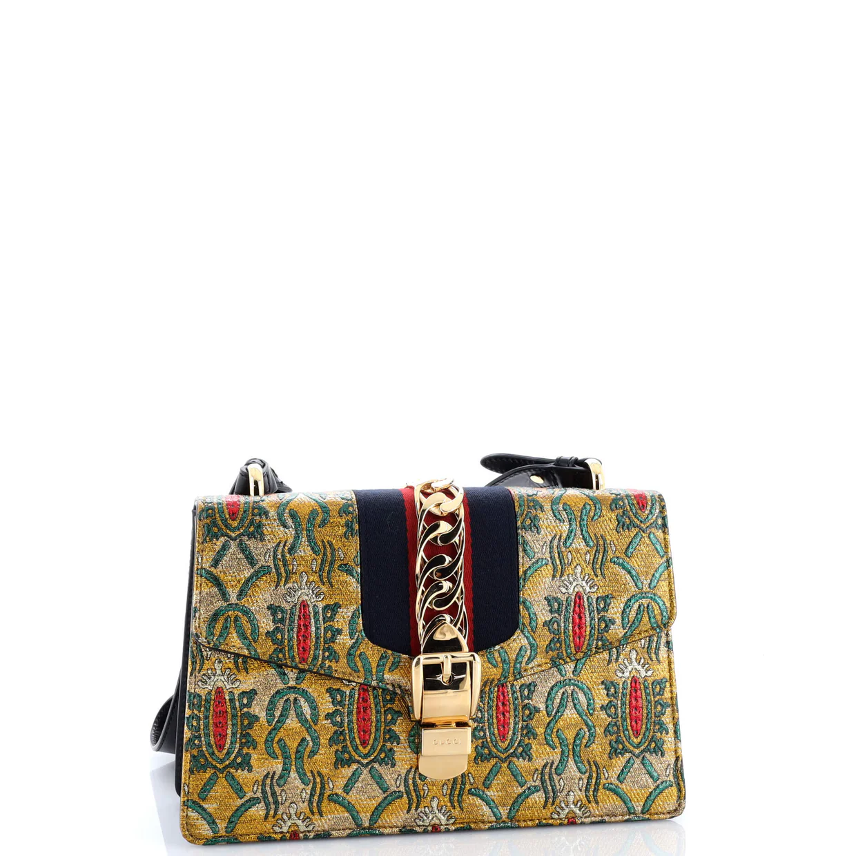 Sylvie Shoulder Bag Brocade Small - Deep Luxury