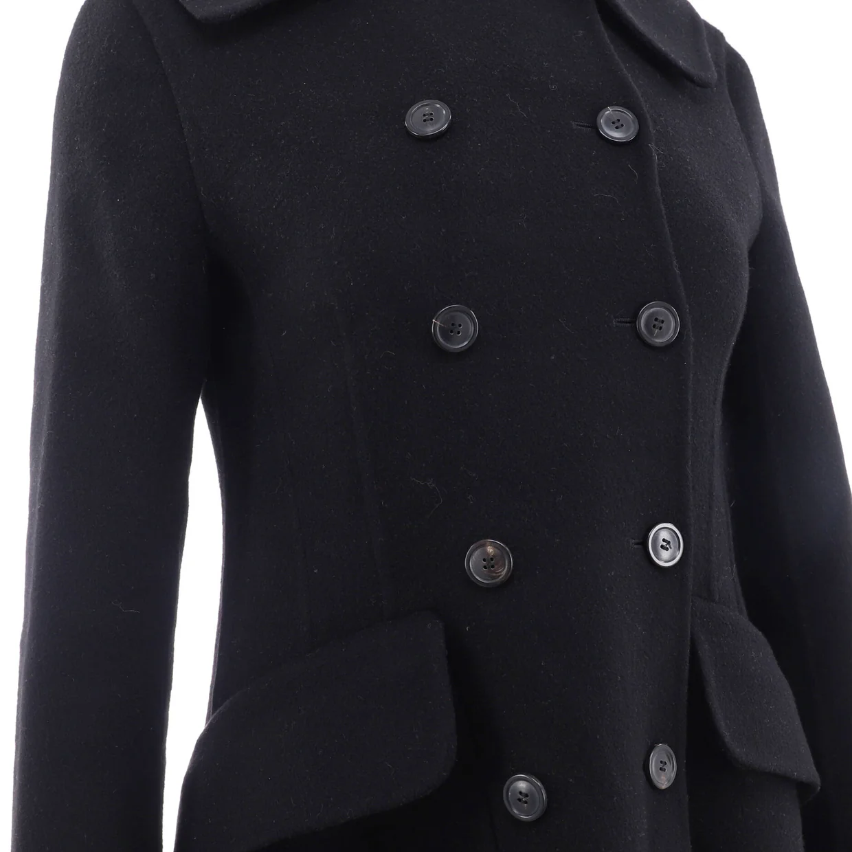 Women's Two Pocket Double Breasted Coat Cashmere - Deep Luxury