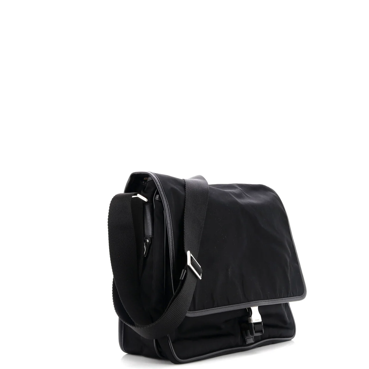 Impunturato Buckle Flap Messenger Bag Quilted Tessuto Small - Deep Luxury