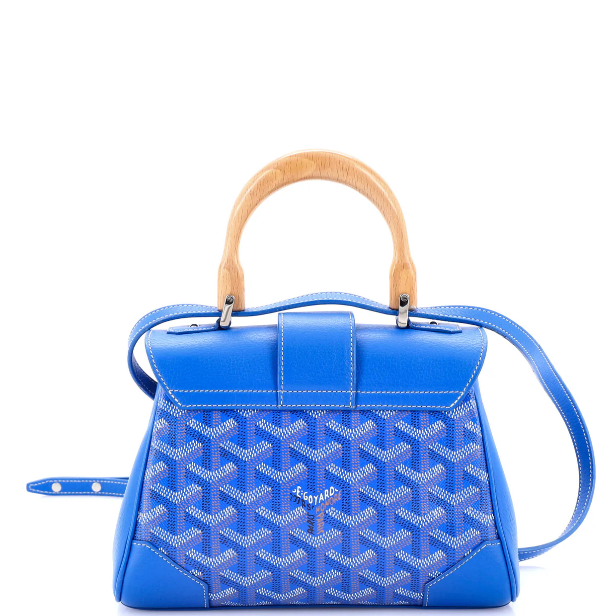 Saigon Top Handle Bag Coated Canvas with Leather Mini - Deep Luxury