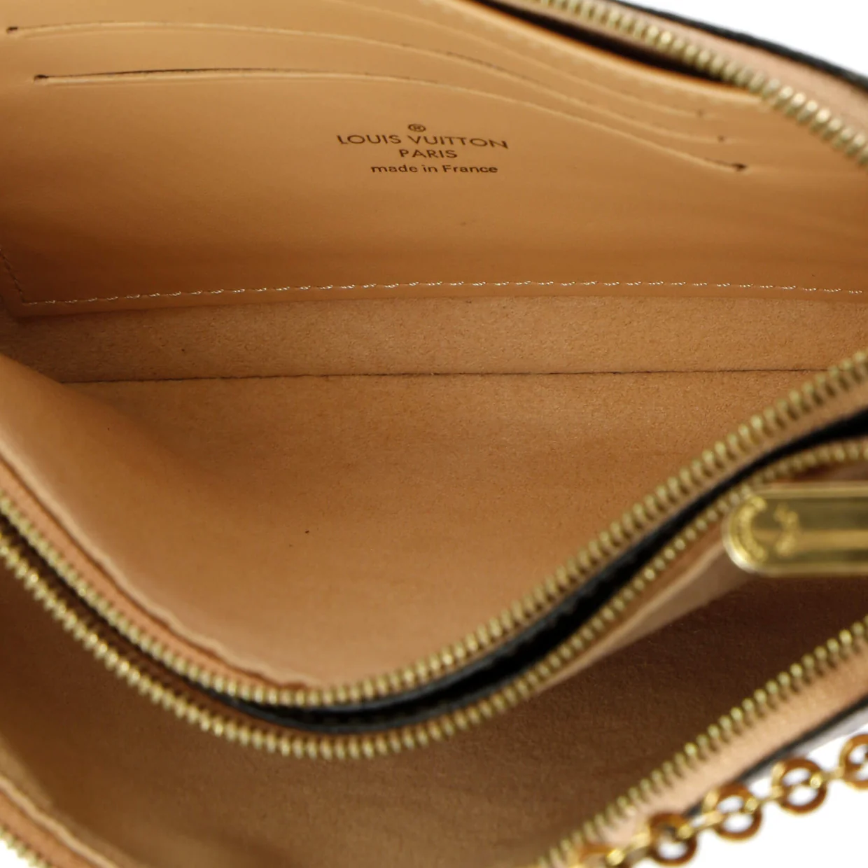 Double Zip Pochette Damier - Deep Luxury