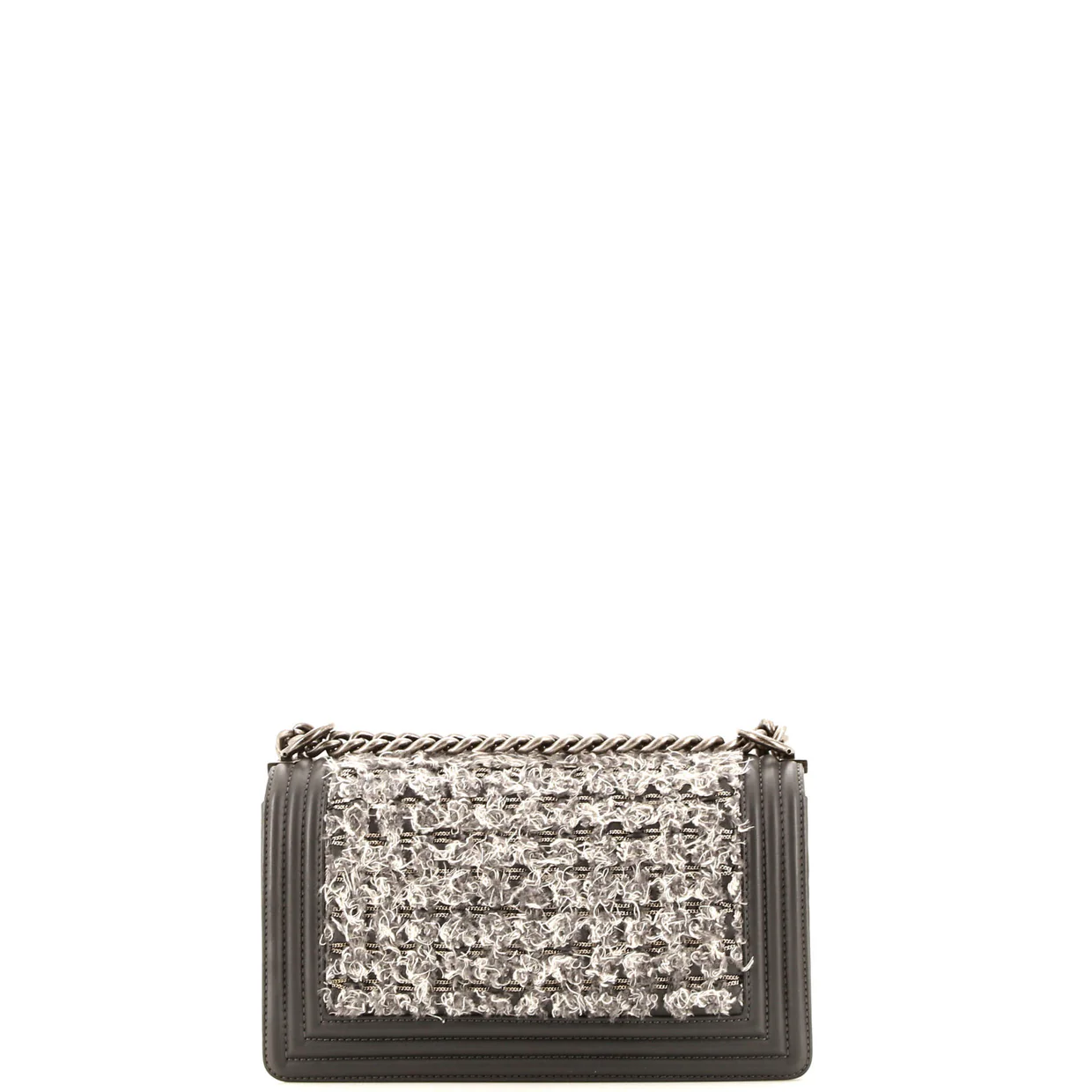 Boy Flap Bag Braided Tweed Old Medium - Deep Luxury