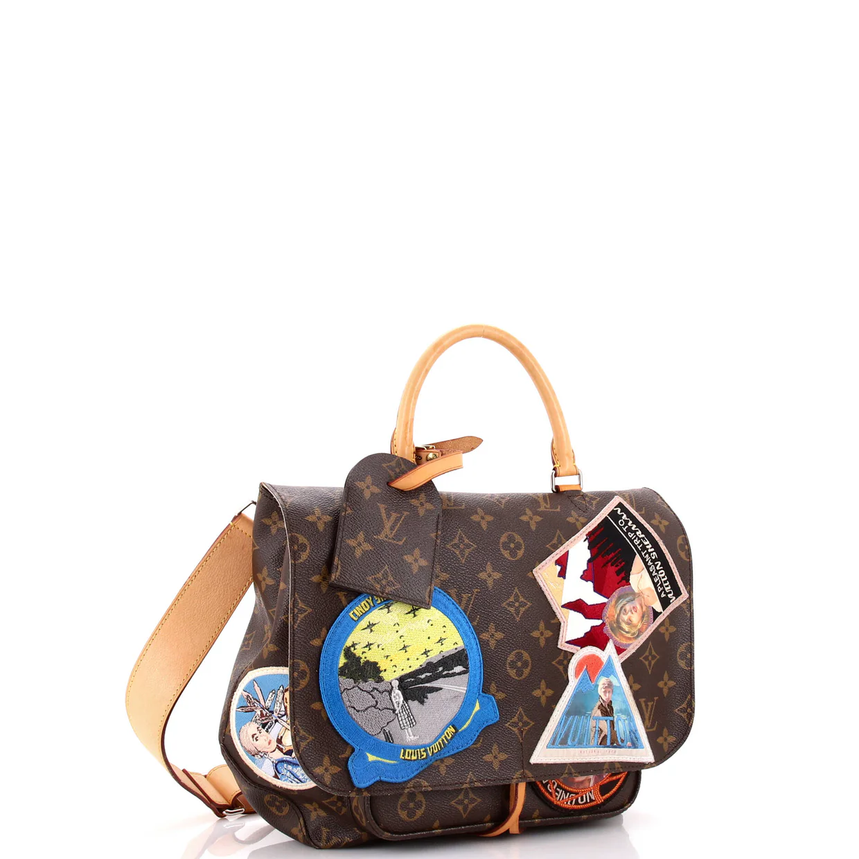 Cindy Sherman Camera Messenger Bag Patch Embellished Monogram Canvas - Deep Luxury