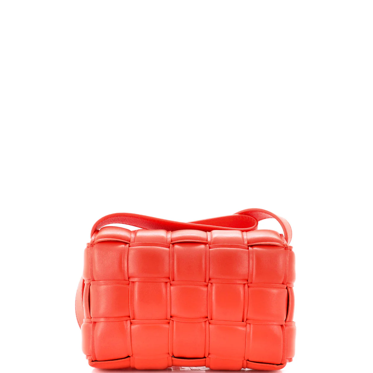 Cassette Crossbody Bag Padded Maxi Intrecciato Leather Small - Deep Luxury