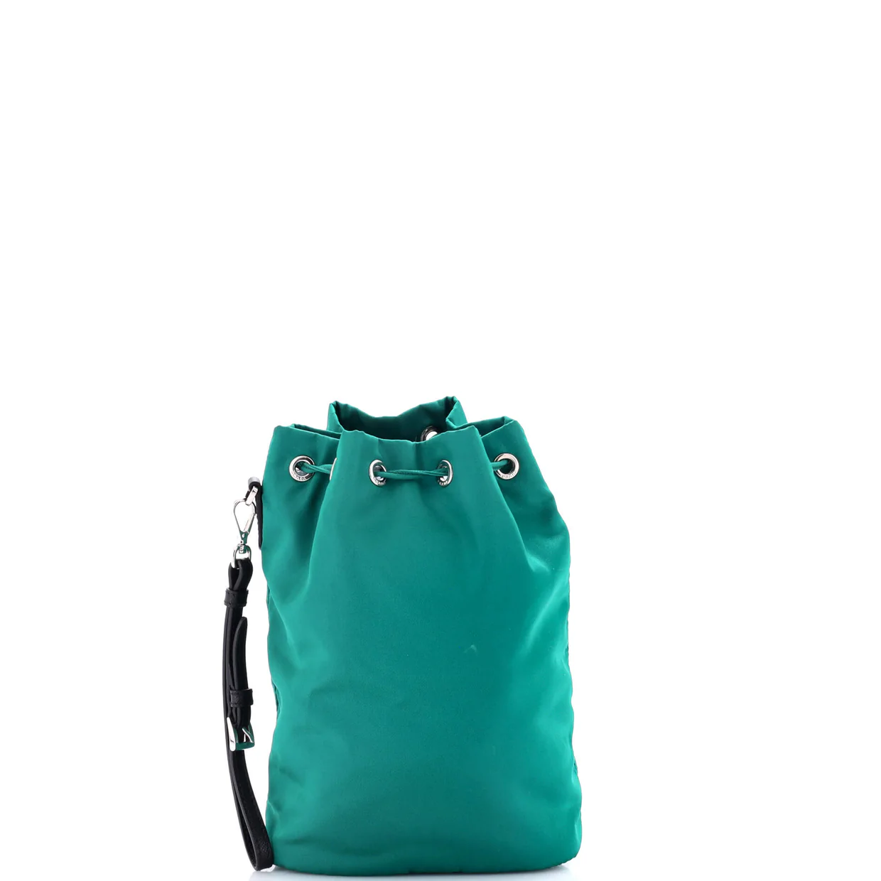 Drawstring Wristlet Bucket Bag Tessuto Small - Deep Luxury