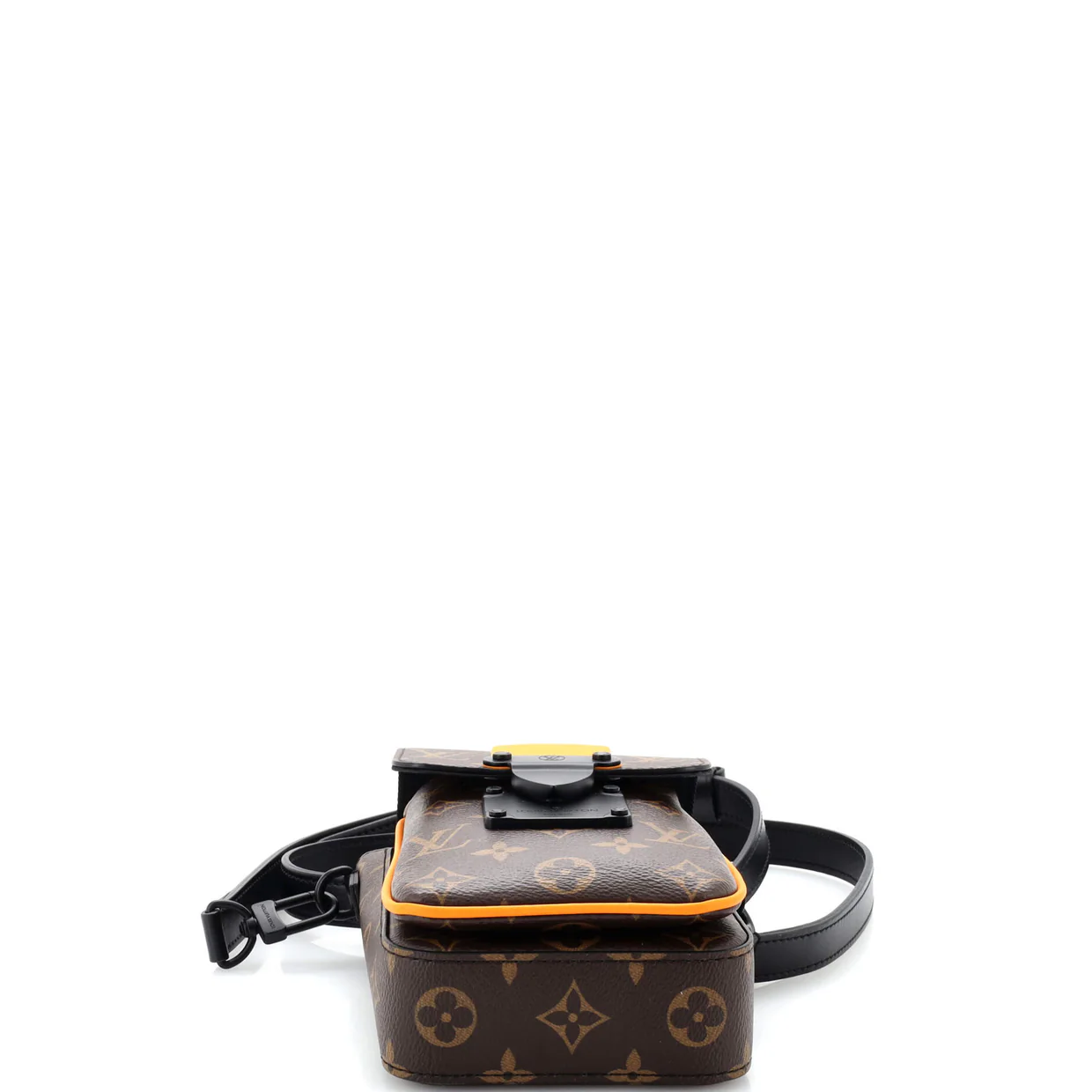 S Lock Vertical Wearable Wallet Macassar Monogram Canvas - Deep Luxury