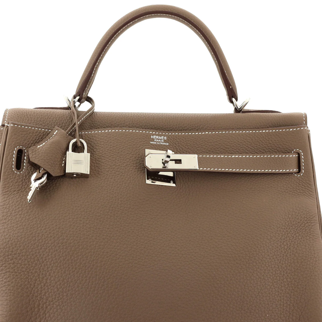 Kelly Handbag Grey Togo with Palladium Hardware 32 - Deep Luxury