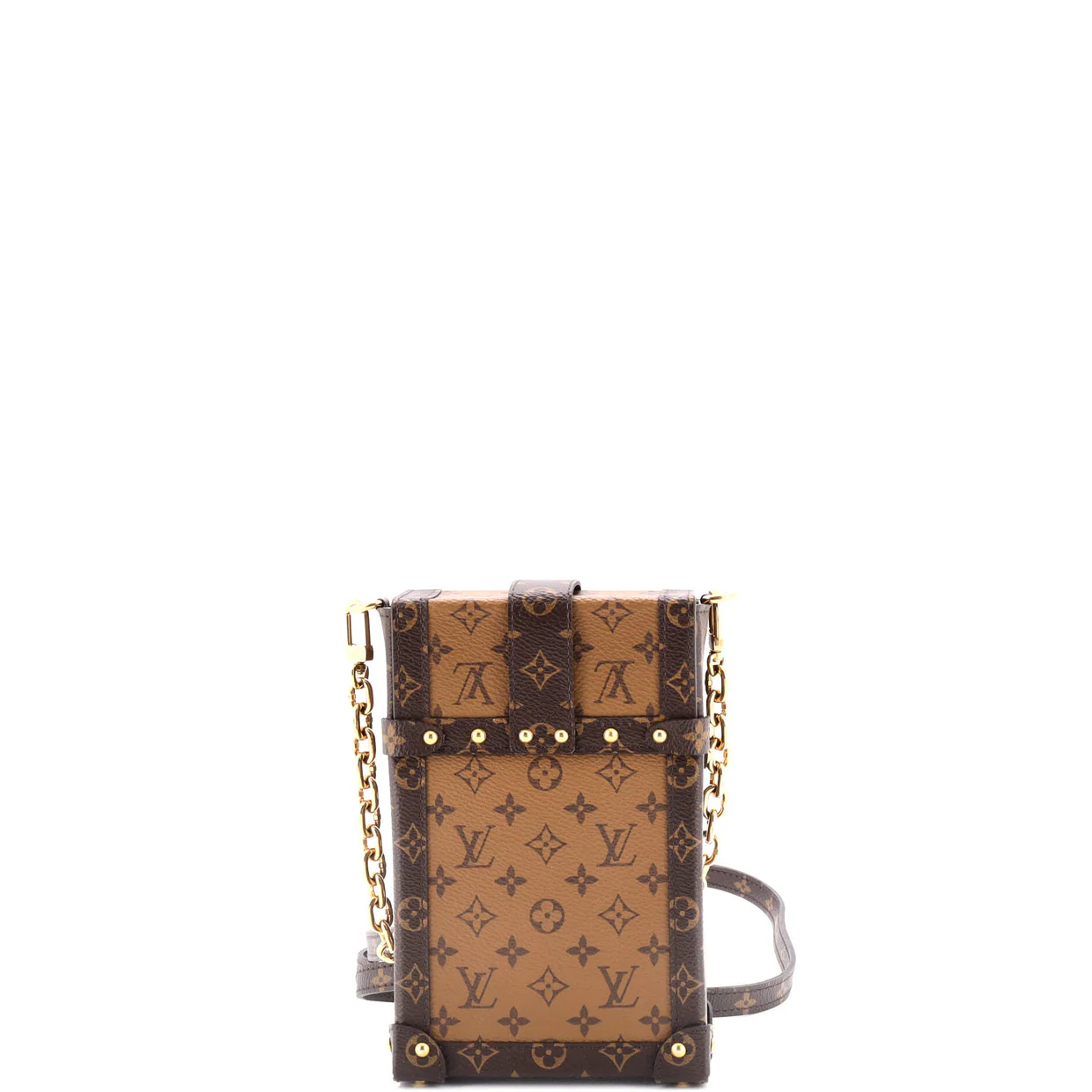Vertical Trunk Pochette Reverse Monogram Canvas - Deep Luxury