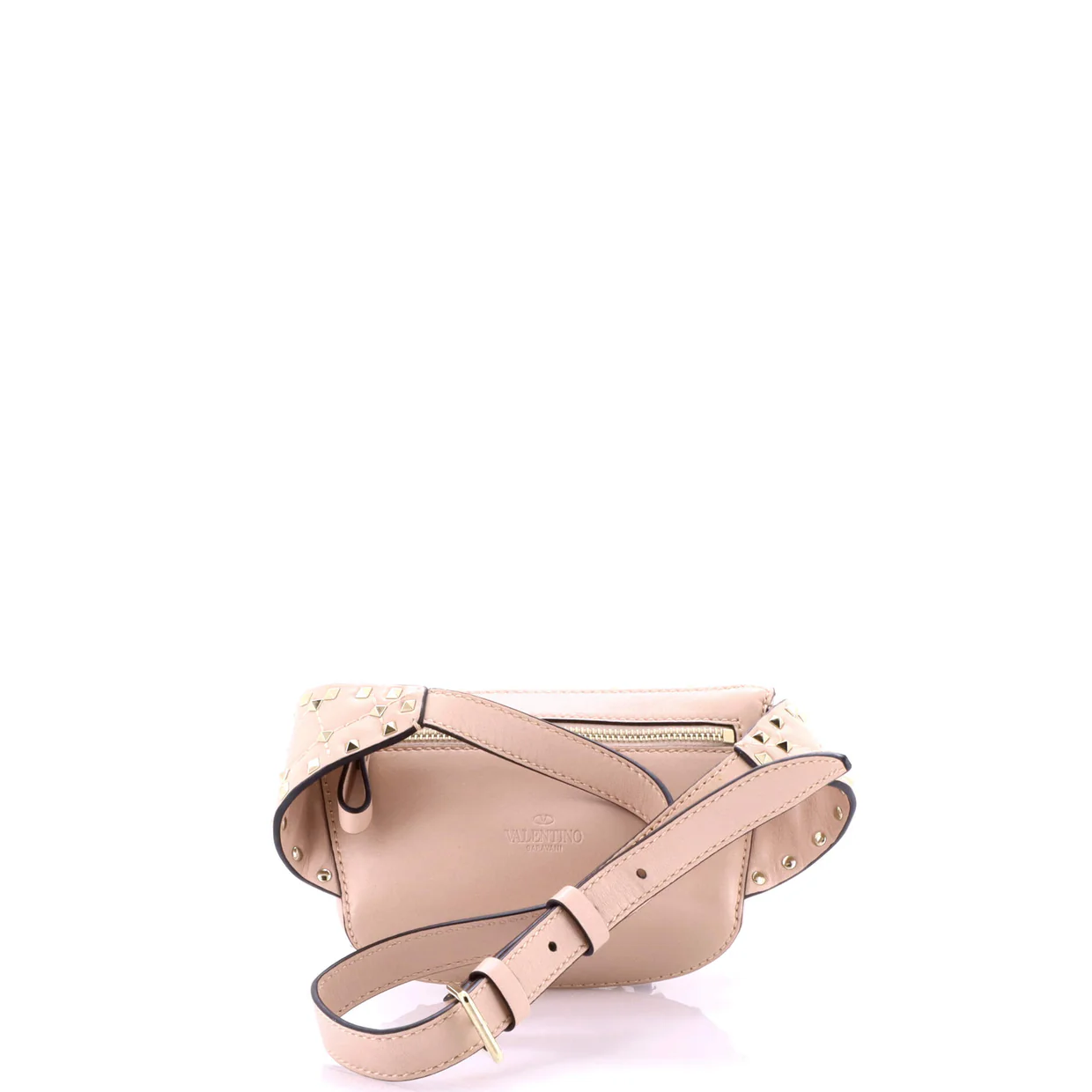 Rockstud Spike Belt Bag Quilted Leather Small - Deep Luxury