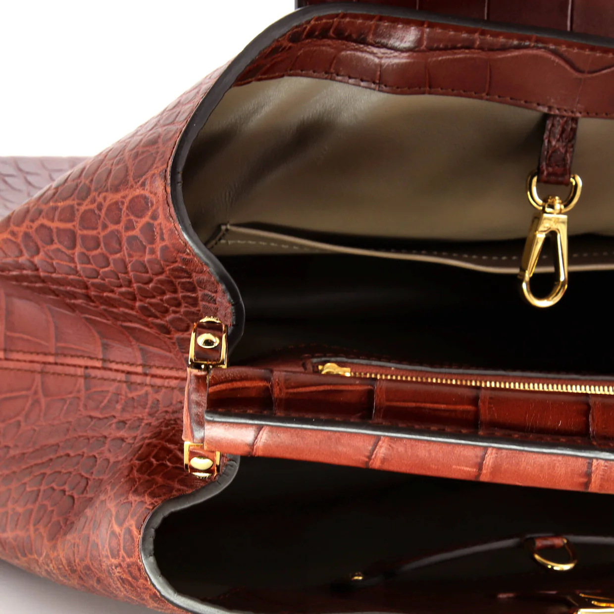 Capucines Bag Crocodile MM - Deep Luxury