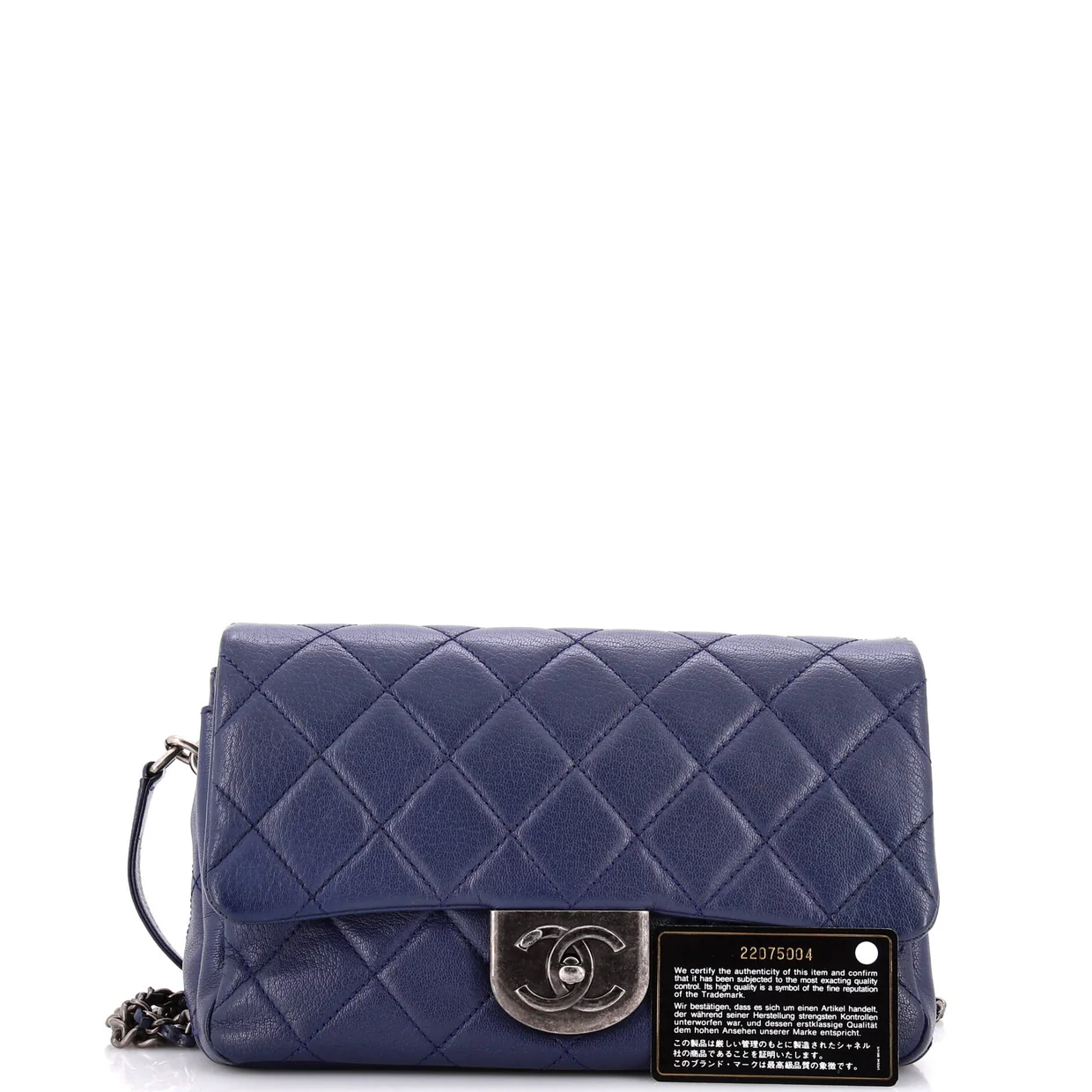 Double Carry Chain Waist Bag Quilted Goatskin Small - Deep Luxury