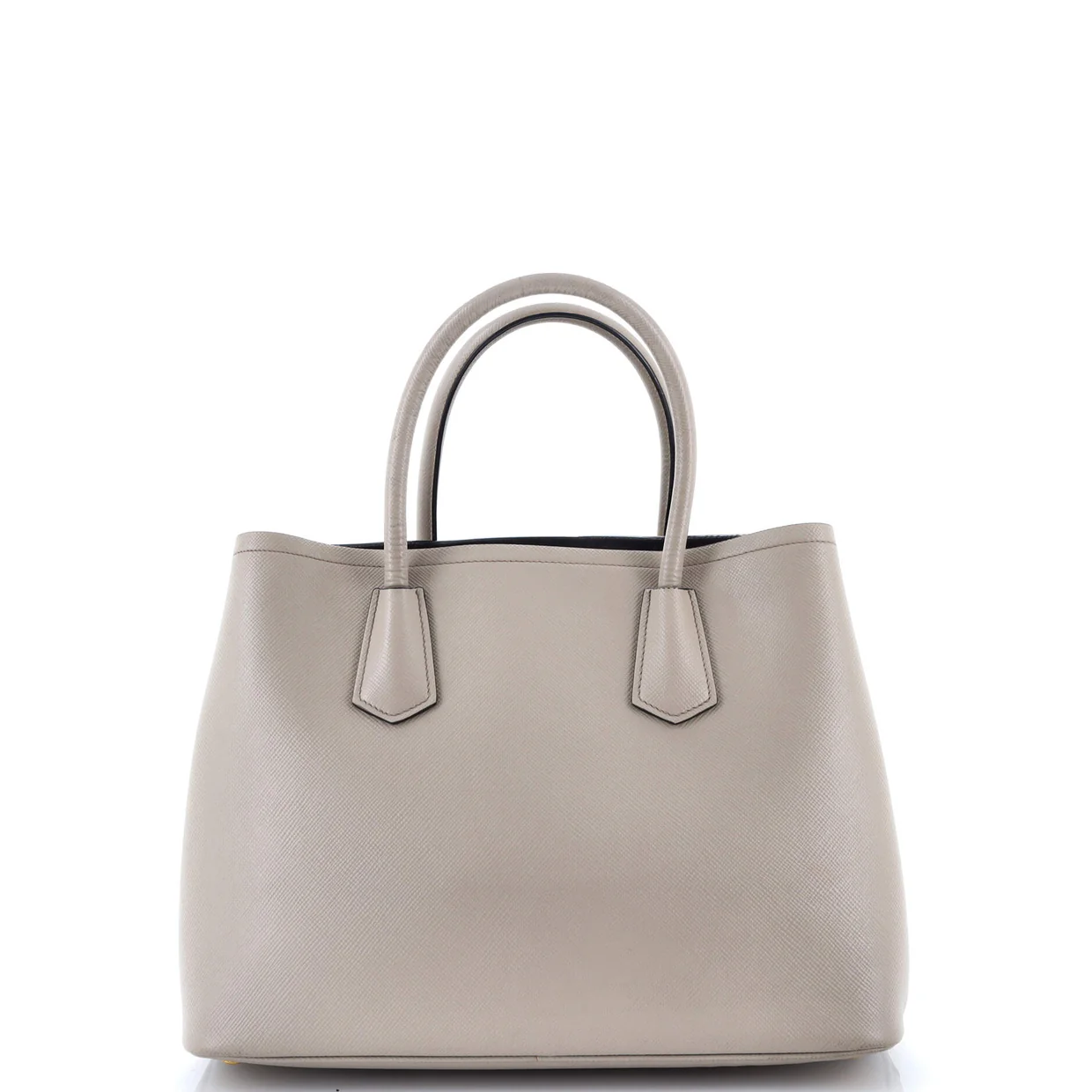 Cuir Double Tote Saffiano Leather Medium - Deep Luxury