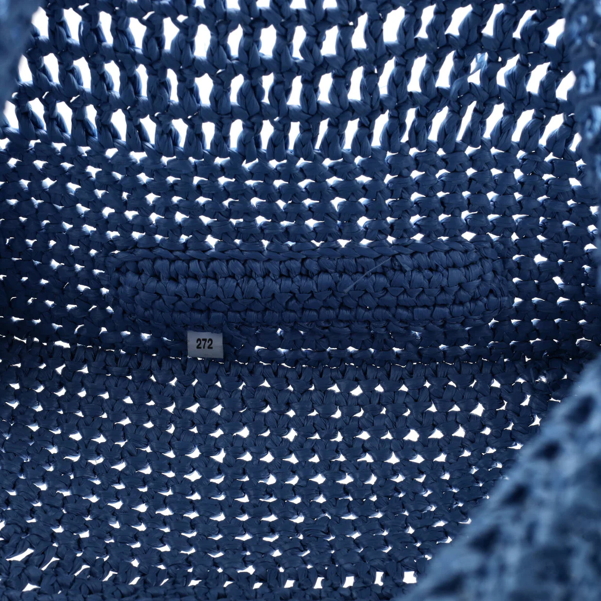 Triangle Logo Bucket Tote Raffia - Deep Luxury