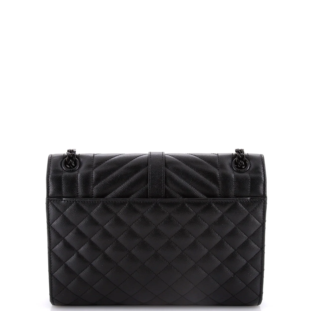 Classic Monogram Envelope Satchel Mixed Matelasse Leather Medium - Deep Luxury